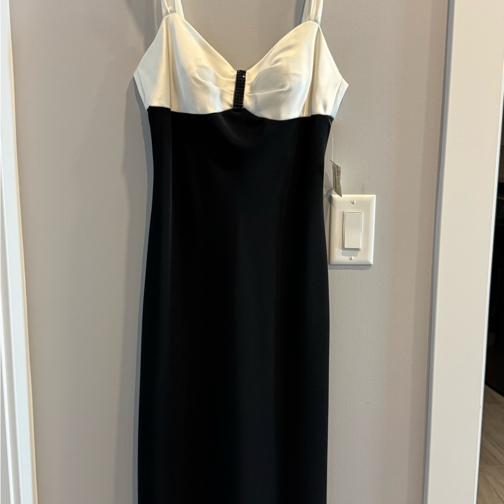 Elegant Black and White Dress